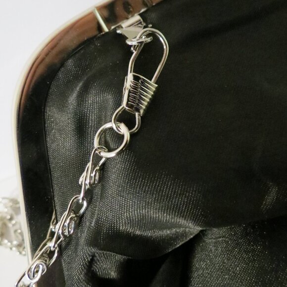 Neiman Marcus ruched black evening handbag - Picture 11 of 16